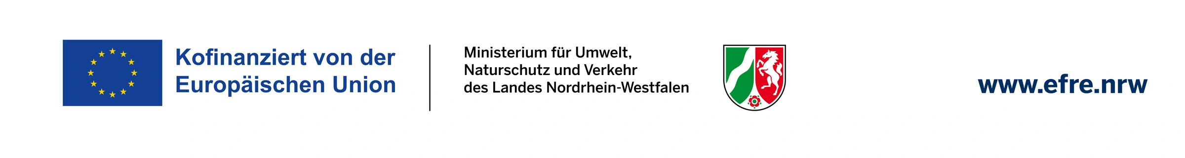 Kofinanziert von der Europäischen Union · Ministerium für Umwelt, Naturschutz und Verkehr des Landes Nordrhein-Westfalen · www.efre.nrw